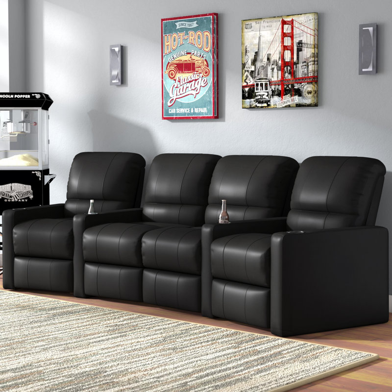 Latitude Run Center Home Theater Curved Row Seating (Row of 4